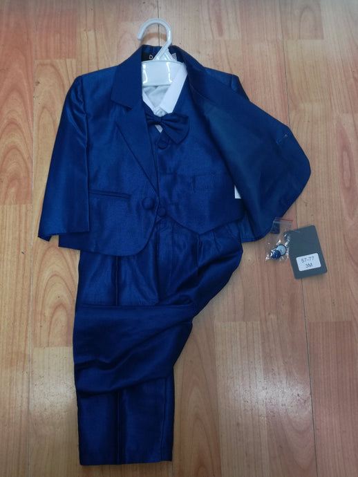 Baby Boys Royal Blue Tuxedo Suit