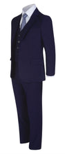Load image into Gallery viewer, Navy Blue Suit - 5 Piece - Waniwarehouse