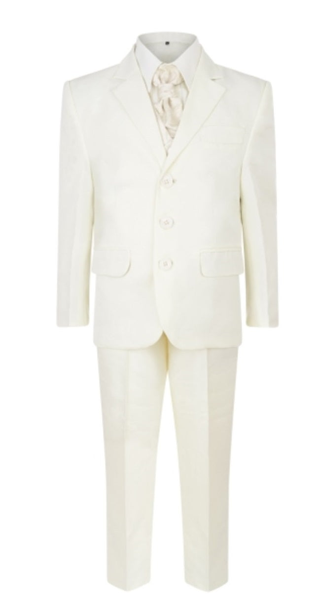 Cream Suit - 5 Piece - Waniwarehouse