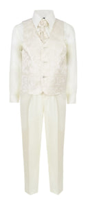 Cream Suit - 5 Piece - Waniwarehouse