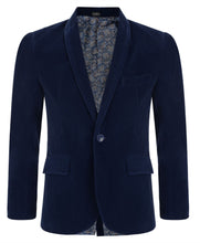 Load image into Gallery viewer, Velvet Blazer - Navy Blue - Waniwarehouse