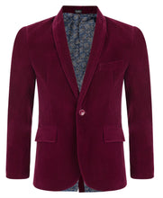 Load image into Gallery viewer, Velvet Blazer - Maroon - Waniwarehouse