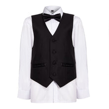 Load image into Gallery viewer, Boys Black Tuxedo, Boys Dinner Suit, Boys Slim Fit Suit, James Bond Suit - Waniwarehouse